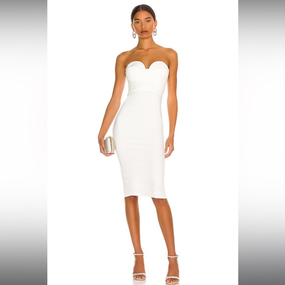 more to come Dresses & Skirts - Sophia Strapless Midi Dress in White
MORE TO COME